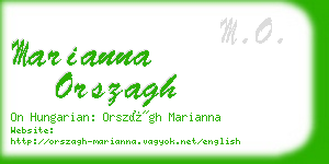 marianna orszagh business card